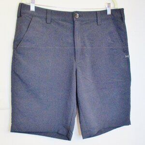 Under Armour Men's Bermuda Shorts, Navy Blue, Flat Front, Size 36 x 11
